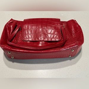 Red leather cat in the closet brand purse